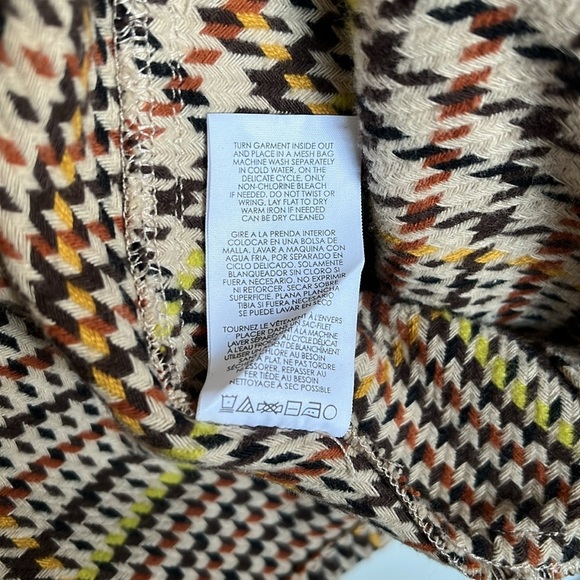 Cabi Yorkshire Shacket Women's Large Brown Houndstooth Plaid Sherlock Jacket - Picture 6 of 9